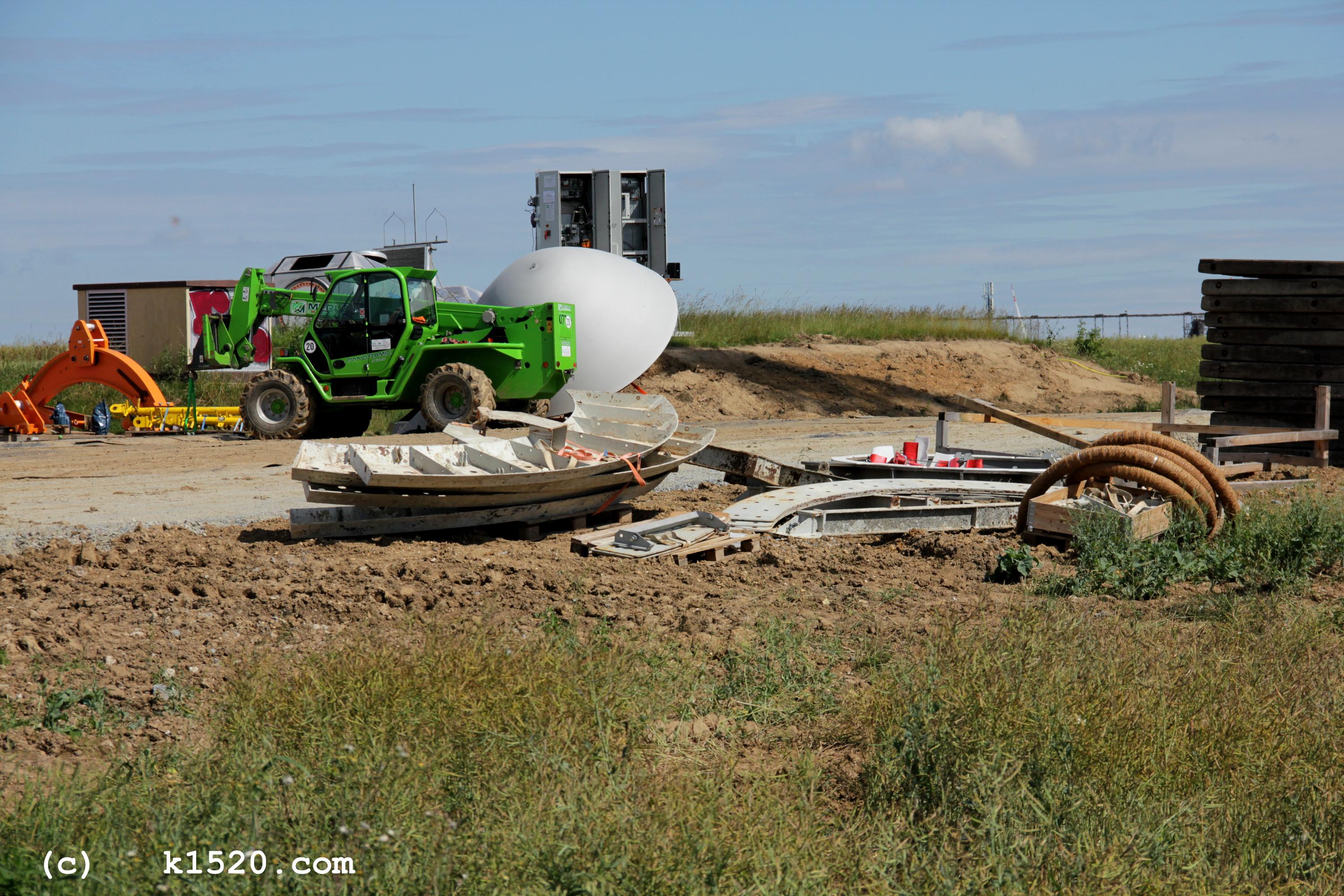 Demontage Windrder in Sachsen-Anhalt 06/2020,
  Kraneinsatz, 